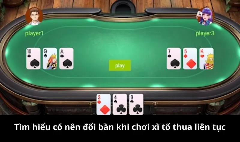 Có nên đổi bàn khi chơi xì tố thua liên tục?